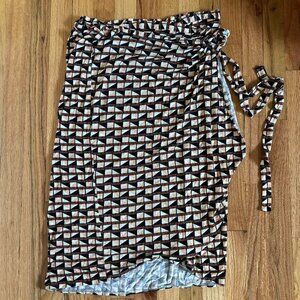 Free People Geo Print Wrap Skirt